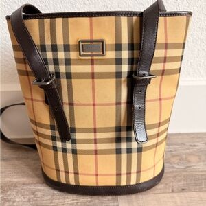 Burberry Nova Check Tote Shoulder Bag